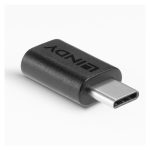 Lindy 41893 Adaptador cambiador de género para cable USB 3.2 Type C en color negro. SKU 41893.