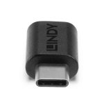 Lindy 41893 Adaptador cambiador de género para cable USB 3.2 Type C en color negro. SKU 41893.