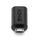 Lindy 41903 cambiador de género para cable USB Type C a USB Type Micro-B en color negro. SKU 41903.