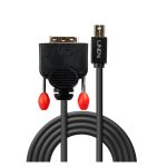 Adaptador de cable de vídeo Lindy de 2 metros, Mini DisplayPort a DVI-D en color negro. SKU 41952