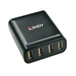 Lindy 42679 hub de interfaz USB 2.0 negro con varias entradas para conectividad sencilla