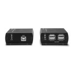Extensor KVM de la marca Lindy, modelo 42710. Incluye transmisor y receptor para conexión de alta definición. SKU: 42710.