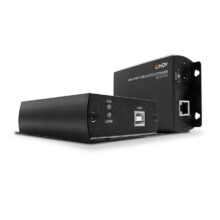 Extensor KVM de la marca Lindy, modelo 42710. Incluye transmisor y receptor para conexión de alta definición. SKU: 42710.