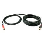 Cable USB 2.0 de 15 metros con conectores USB A y USB B, de color negro y rojo, Lindy 42762