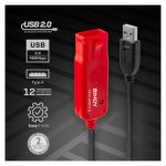 Lindy hub de interfaz negro, velocidad de 480 Mbit/s, modelo 42783