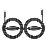 Lindy cable USB 3.2 Gen 1 de 10 metros con conectores USB A y USB B en color negro, SKU 43098