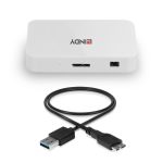 Imagen del Lindy 43143 Hub de interfaz USB 3.2 Gen 1 Type-A de 5000 Mbit/s en color blanco