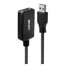 Imagen del cable Lindy 43155, USB 3.2 Gen 1 de 5 metros, color negro, SKU 43155