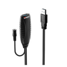Lindy 43156 cable USB 3.2 Gen 1, longitud de 10 metros, con conector USB A en color negro