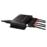 Lindy 43374 hub de interfaz USB 3.2 Gen 1 (3.1 Gen 1) Type-B con una velocidad de 5000 Mbit/s en color negro. SKU 43374