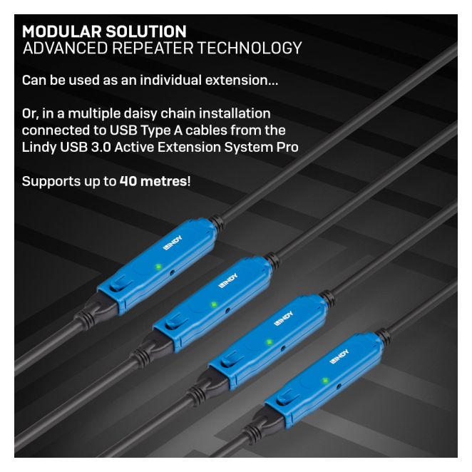 Lindy 43380 cable USB USB 3.2 Gen 1 (3.1 Gen 1) 5 m USB C USB A Negro 5 detalle de conector Lindy 43380