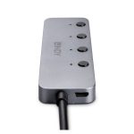 Hub de interfaz USB 3.2 Gen 1 (3.1 Gen 1) Type-C de Lindy, con velocidad de 5000 Mbit/s en color gris SKU 43383