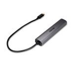 Imagen del Lindy hub de interfaz USB Tipo C, color gris, con velocidad de 10000 Mbit/s, SKU 43384