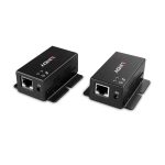 Lindy 43386 ampliador de red para portátiles con transmisor y receptor negro, alcance de 100 metros