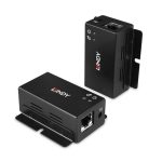 Lindy 43386 ampliador de red para portátiles con transmisor y receptor negro, alcance de 100 metros
