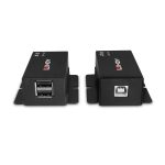 Lindy 43386 ampliador de red para portátiles con transmisor y receptor negro, alcance de 100 metros