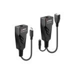 Ampliador de red Lindy 43390 color negro con transmisor y receptor, ideal para accesorios de portátiles