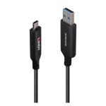 Cable Lindy 43395 USB 3.2 Gen 1 de 10 metros, conectores USB A a USB C en color negro