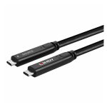 Imagen del cable Lindy 43398 USB 3.2 Gen 1 de 10 metros, con conector Tipo C en color negro
