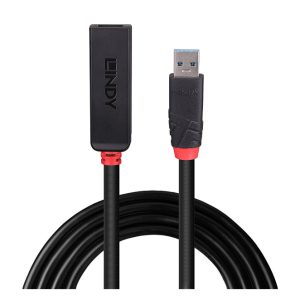 Lindy hub de interfaz USB 3.2 Gen 1 Type-C que ofrece una velocidad de transferencia de 5000 Mbit/s en color negro. SKU 43404