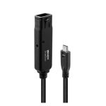 Imagen del cable USB Lindy 43405 de 5 metros, compatible con USB 3.2 Gen 2 y USB 3.1 Gen 2, color negro.