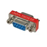 Imagen del cambiador de género para cable 9-pin D marca Lindy, modelo 70072, ideal para soluciones de cableado