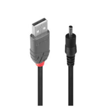 Cable de transmisión Lindy de 1,5 metros en color negro con conector USB A, modelo 70266