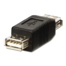 Lindy 71230 cambiador de género para cable USB A en color negro. SKU 71230. Adaptador USB compacto y eficiente.