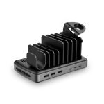 Lindy 73436 organizador para estación de carga independiente de aluminio y plástico en colores negro y gris