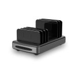 Lindy 73436 organizador para estación de carga independiente de aluminio y plástico en colores negro y gris