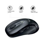 Ratón inalámbrico Logitech M510 con tecnología laser, modelo 910-001826, ideal para uso ergonómico y precisión.