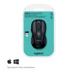 Ratón inalámbrico Logitech M510 con tecnología laser, modelo 910-001826, ideal para uso ergonómico y precisión.