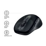Ratón inalámbrico Logitech M510 con tecnología laser, modelo 910-001826, ideal para uso ergonómico y precisión.