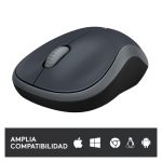 Ratón inalámbrico Logitech M185, compacto y ergonómico para uso diario, SKU 910-002235