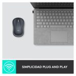 Ratón inalámbrico Logitech M185, compacto y ergonómico para uso diario, SKU 910-002235