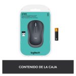 Ratón inalámbrico Logitech M185, compacto y ergonómico para uso diario, SKU 910-002235
