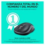 Ratón inalámbrico compacto Logitech M185, modelo 910-002238, en color negro y con diseño ergonómico.