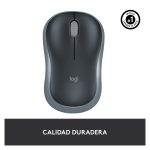 Ratón inalámbrico compacto Logitech M185, modelo 910-002238, en color negro y con diseño ergonómico.