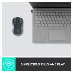 Ratón inalámbrico compacto Logitech M185, modelo 910-002238, en color negro y con diseño ergonómico.