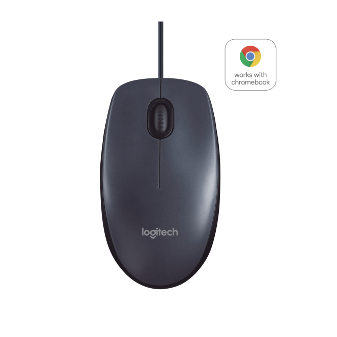 Logitech ratón B100 ambidextro con conexión USB Logitech B100 ratón para oficina, diseño ambidextro, conexión USB tipo A, sensor óptico de 800 DPI, SKU 910-003357