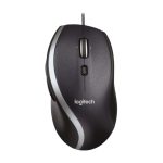 Ratón Logitech Corded Mouse M500 para oficina, diseñado para la mano derecha, con USB tipo A y sensor láser de 1000 DPI. SKU: 910-003725