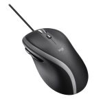 Ratón Logitech modelo LGT-M500, ergonómico con cable y botón de retroceso. SKU 910-003726