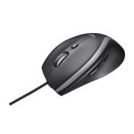 Ratón Logitech modelo LGT-M500, ergonómico con cable y botón de retroceso. SKU 910-003726
