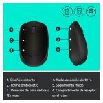 Ratón inalámbrico Logitech M170, conexión USB, ligero y fácil de usar. SKU: 910-004424