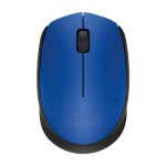 Vista frontal del Logitech M170, ratón inalámbrico gris con diseño compacto, SKU 910-004640