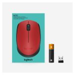 Imagen del ratón inalámbrico Logitech M170, modelo 910-004641, ideal para tareas diarias con conectividad avanzada y diseño ergonómico.