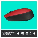 Imagen del ratón inalámbrico Logitech M170, modelo 910-004641, ideal para tareas diarias con conectividad avanzada y diseño ergonómico.