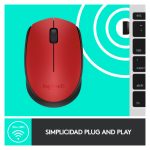 Imagen del ratón inalámbrico Logitech M170, modelo 910-004641, ideal para tareas diarias con conectividad avanzada y diseño ergonómico.