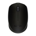 Imagen del ratón inalámbrico Logitech B170, modelo SKU 910-004798, con tecnología óptica y diseño ergonómico.