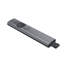 Logitech apuntador inalámbrico Bluetooth/RF gris, modelo 910-004861, para presentaciones profesionales